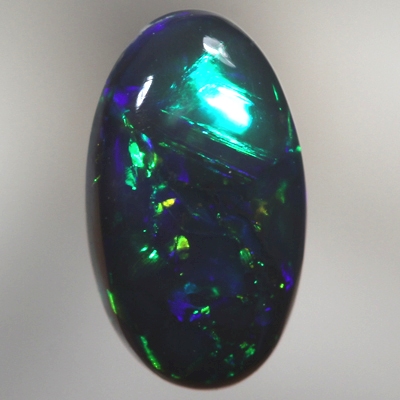 SOLID BLACK OPAL Saturated with the richest, bright colour
